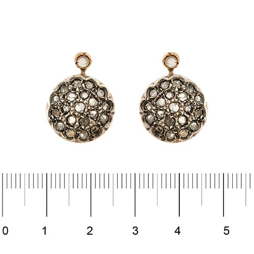 Boucles d'oreilles Boucles d’oreilles diamants en or rose 14 kt et argent 58 Facettes 36647