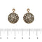 Boucles d'oreilles Boucles d’oreilles diamants en or rose 14 kt et argent 58 Facettes 36647