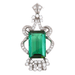 Pendentif Grand Pendentif Tourmaline & Diamants Platine 58 Facettes DV0032-47