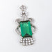 Pendentif Grand Pendentif Tourmaline & Diamants Platine 58 Facettes DV0032-47