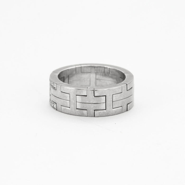 Bague 53 HERMES - Bague "Heracles" en Or Gris et Diamants 58 Facettes DV0184-16