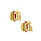 Boucles d'oreilles Boucles d’oreilles puces - Corail rouge cabochon en or jaune 18 ct 58 Facettes 36791