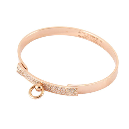 Bracelet HERMES - Bracelet modèle Collier de chien Or rose Diamants 58 Facettes DV0044-1