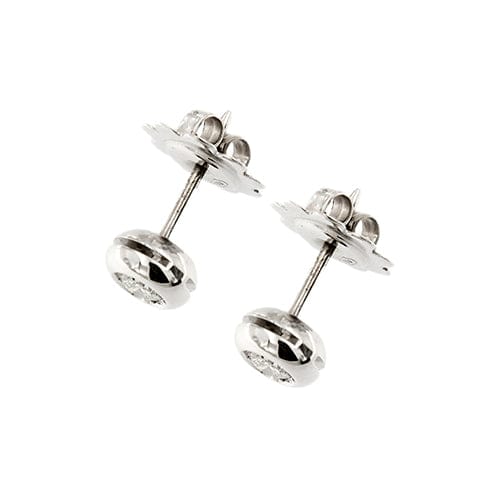Boucles d'oreilles Boucles d’oreilles point de lumière en or blanc 18 kt et diamants 0,40 ct 58 Facettes 36841