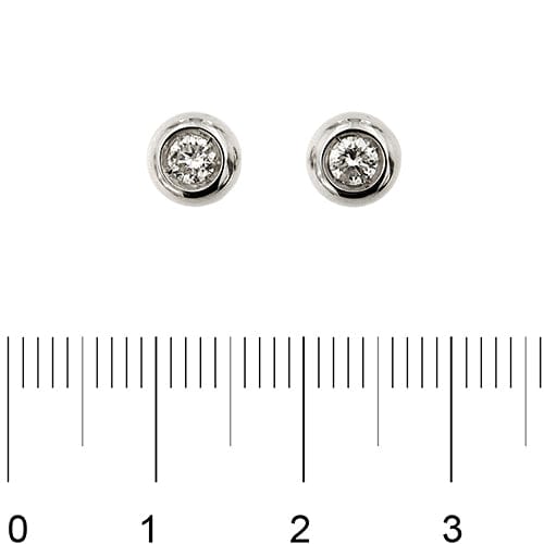 Boucles d'oreilles Boucles d’oreilles point de lumière en or blanc 18 kt et diamants 0,40 ct 58 Facettes 36841