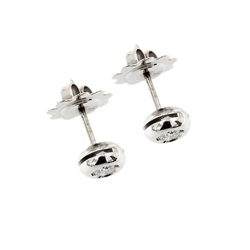 Boucles d'oreilles Boucles d’oreilles point de lumière en or blanc 18 kt et diamants 0,40 ct 58 Facettes 36841