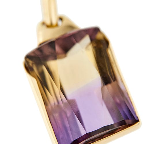 Collier Vieri - Collier maille grecque en or jaune 18 kt avec amétrine 58 Facettes 22563