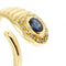 Bague Bague serpent - Bague ouverte en or jaune 18 kt saphir et diamants 58 Facettes 36945