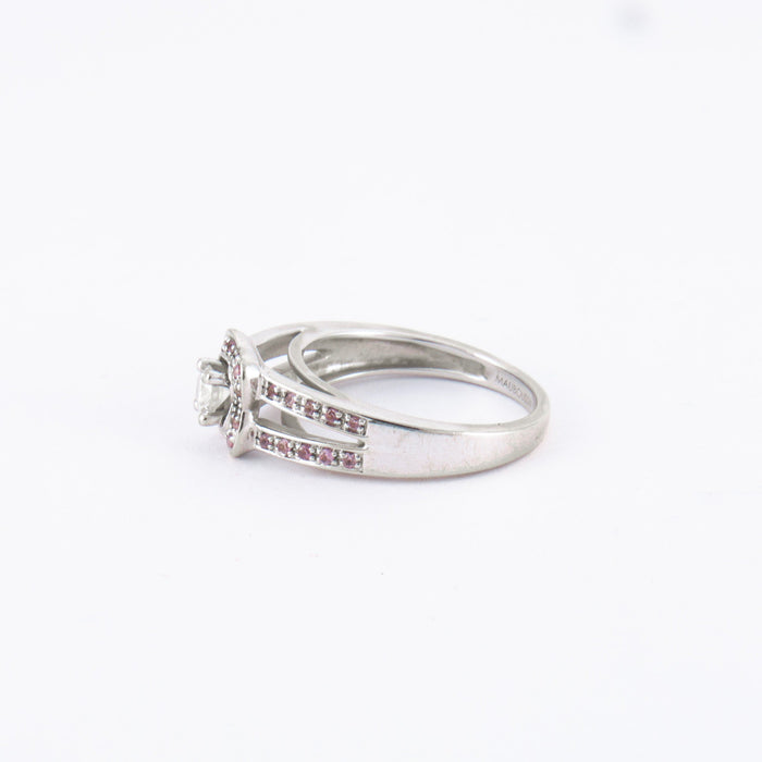 Bague 48 MAUBOUSSIN - Bague Chance of love Diamant Saphirs roses 58 Facettes DV0158-1