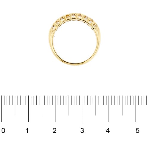 Bague Bague rivière en or jaune 18 ct avec diamants 0,60 ct 58 Facettes 36983