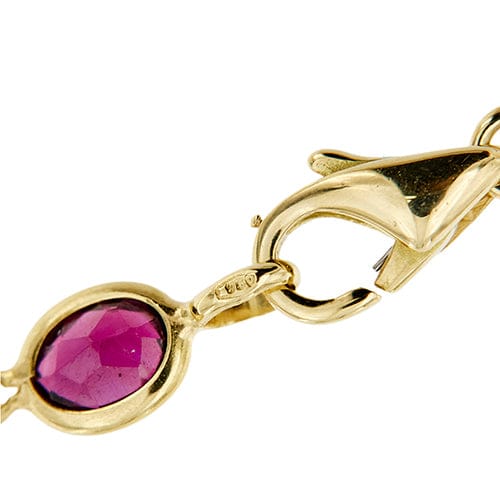 Collier Collier ras-de-cou maille cheval en or jaune 18 ct avec pierres colorées 58 Facettes 36994