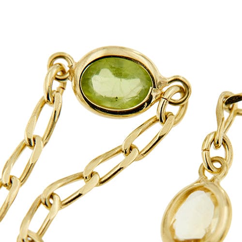 Collier Collier ras-de-cou maille cheval en or jaune 18 ct avec pierres colorées 58 Facettes 36994