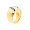 Bague Bague jonc bombée en or jaune et or blanc 18 ct avec saphirs 58 Facettes 37051