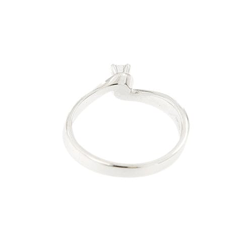 Bague 56 Damiani - Bague solitaire en or blanc 18 carats et diamant 58 Facettes 37094