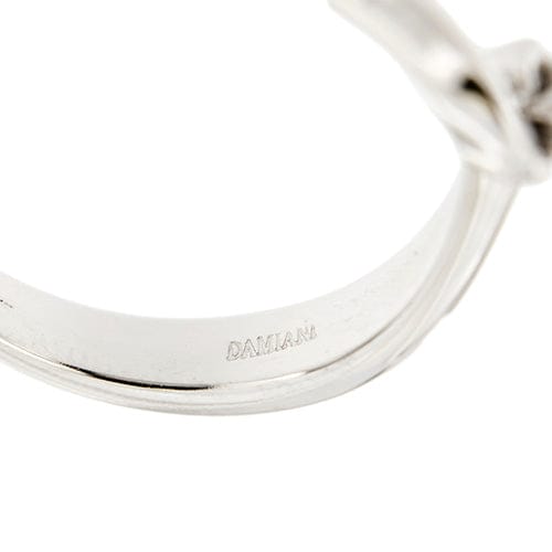 Bague 56 Damiani - Bague solitaire en or blanc 18 carats et diamant 58 Facettes 37094