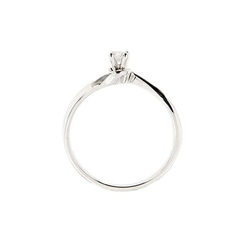 Bague 56 Damiani - Bague solitaire en or blanc 18 carats et diamant 58 Facettes 37094