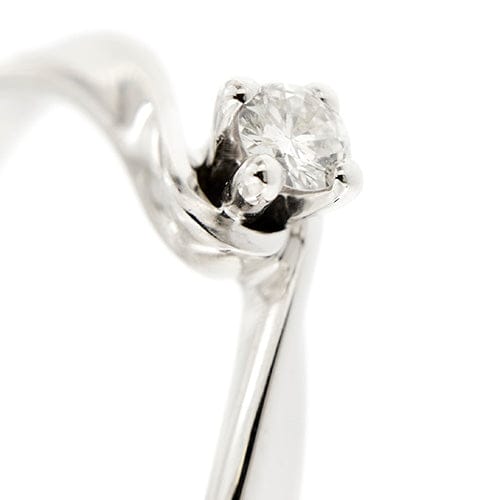 Bague 56 Damiani - Bague solitaire en or blanc 18 carats et diamant 58 Facettes 37094