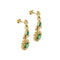Boucles d'oreilles Boucles d'oreilles pendantes fleur en or jaune 18 ct, émeraudes et diamants 58 Facettes 37119