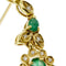 Boucles d'oreilles Boucles d'oreilles pendantes fleur en or jaune 18 ct, émeraudes et diamants 58 Facettes 37119