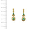 Boucles d'oreilles Boucles d'oreilles pendantes fleur en or jaune 18 ct, émeraudes et diamants 58 Facettes 37119