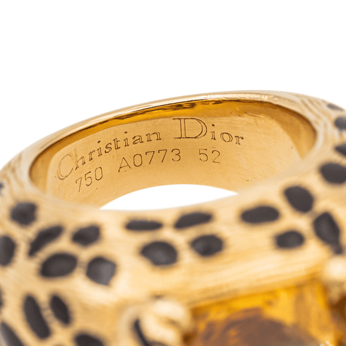 Bague 52 Dior Mitza - Bague cocktail en or jaune 18 carats et citrine 58 Facettes 3726306CN