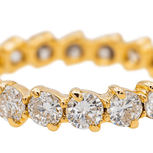 Bague 53 Alliance américaine - Bague en or jaune 18 carats et diamants 58 Facettes 3726319CN
