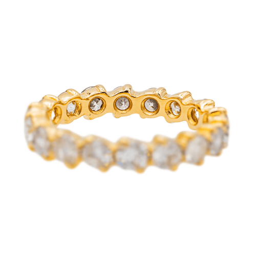 Bague 53 Alliance américaine - Bague en or jaune 18 carats et diamants 58 Facettes 3726319CN