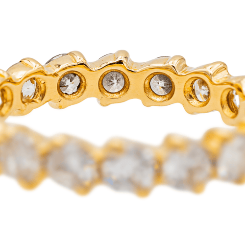 Bague 53 Alliance américaine - Bague en or jaune 18 carats et diamants 58 Facettes 3726319CN