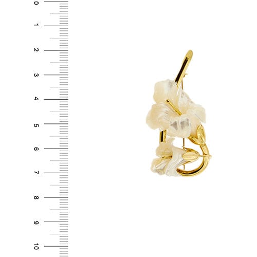 Broche Spilla fleur en or jaune 18 carats et nacre 58 Facettes 37277