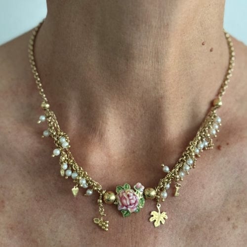 Collier Gabriella Rivalta - Collier à maillons rolò en or jaune 18 kt et perles 58 Facettes 37280