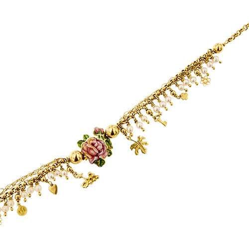 Collier Gabriella Rivalta - Collier à maillons rolò en or jaune 18 kt et perles 58 Facettes 37280