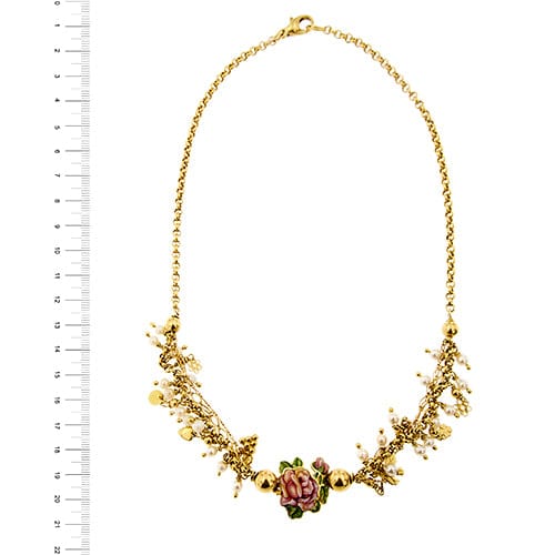 Collier Gabriella Rivalta - Collier à maillons rolò en or jaune 18 kt et perles 58 Facettes 37280