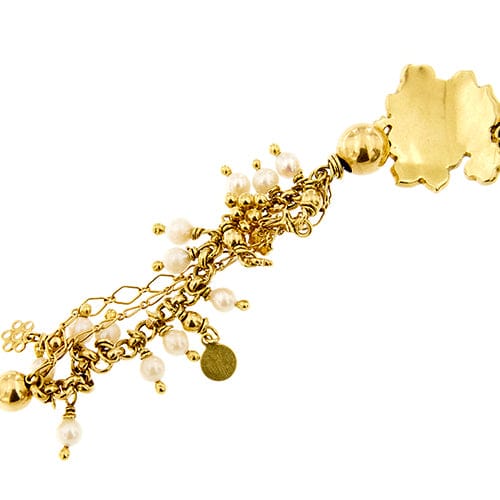 Collier Gabriella Rivalta - Collier à maillons rolò en or jaune 18 kt et perles 58 Facettes 37280