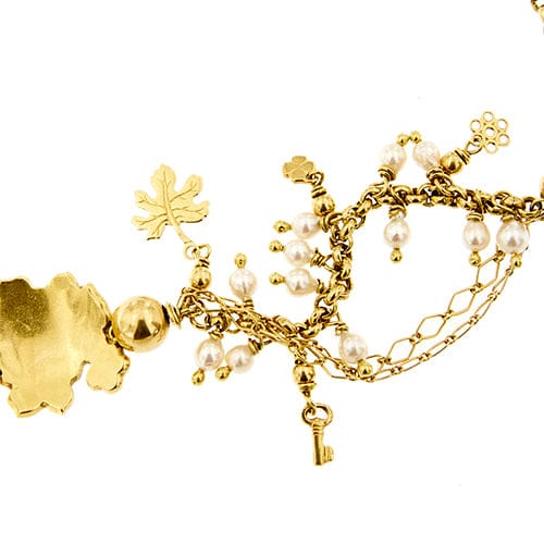 Collier Gabriella Rivalta - Collier à maillons rolò en or jaune 18 kt et perles 58 Facettes 37280