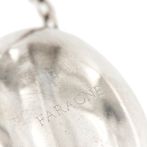 Collier Faraone - Collier maille rolò en or blanc 18 kt et diamants 58 Facettes 37410