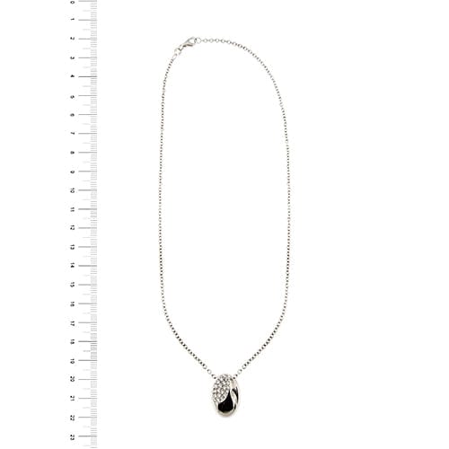 Collier Faraone - Collier maille rolò en or blanc 18 kt et diamants 58 Facettes 37410