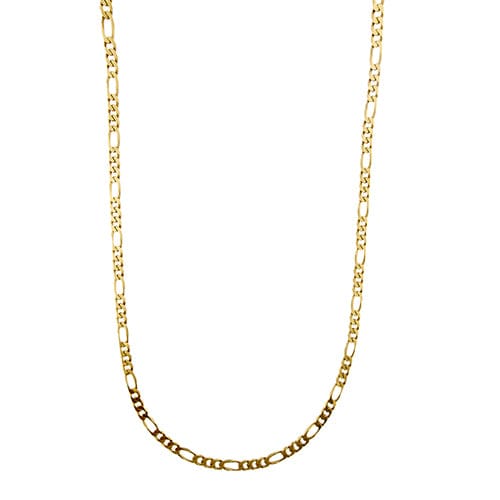 Collier Chini - Collier maille Figaro 3+1 en or jaune 18 ct 58 Facettes 37411