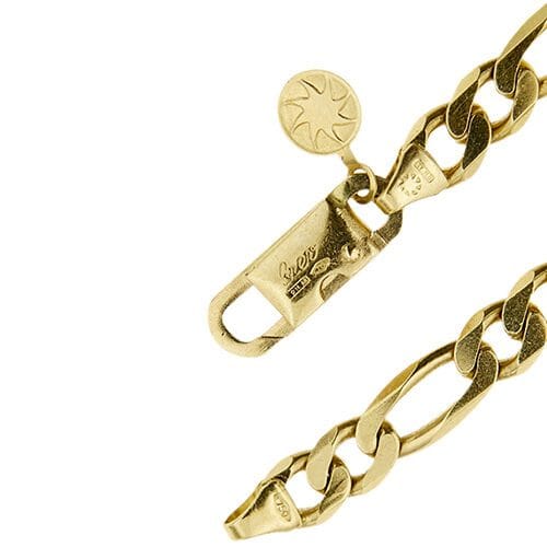 Collier Chini - Collier maille Figaro 3+1 en or jaune 18 ct 58 Facettes 37411