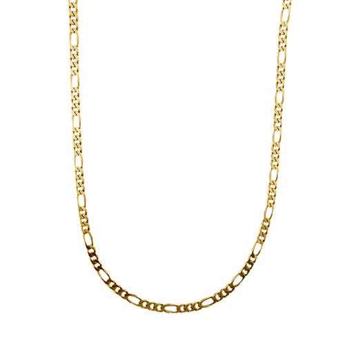 Collier Chini - Collier maille Figaro 3+1 en or jaune 18 ct 58 Facettes 37411