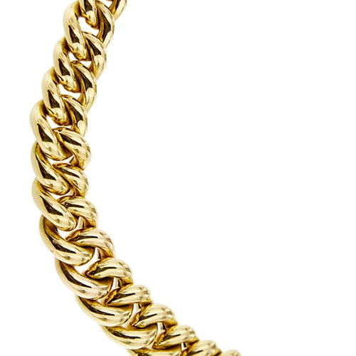Collier Collier maille gourmette bombée dégradée en or jaune 18 ct 58 Facettes 37423