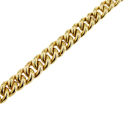 Collier Collier maille gourmette bombée dégradée en or jaune 18 ct 58 Facettes 37423