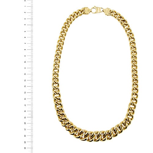 Collier Collier maille gourmette bombée dégradée en or jaune 18 ct 58 Facettes 37423