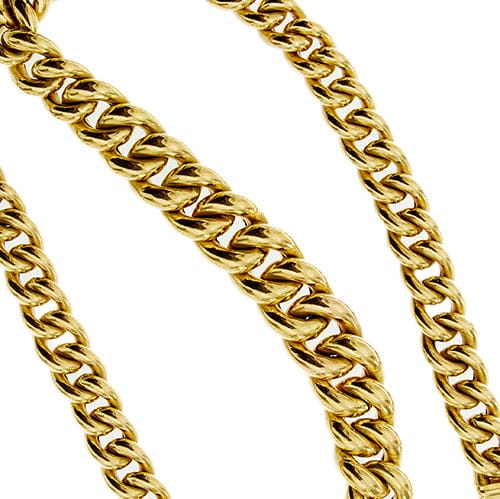 Collier Collier maille gourmette bombée dégradée en or jaune 18 ct 58 Facettes 37423