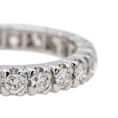 Bague 52 Bague alliance américaine en or blanc 18 carats et diamants 58 Facettes 3743723CN