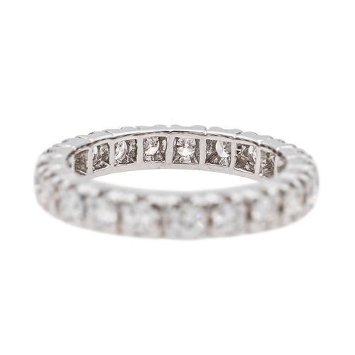 Bague 52 Bague alliance américaine en or blanc 18 carats et diamants 58 Facettes 3743723CN