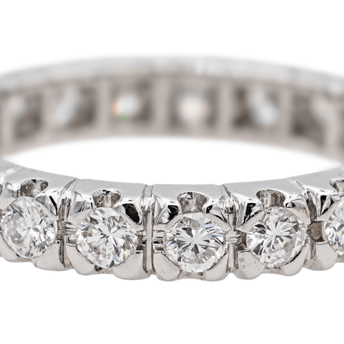Bague 52 Bague alliance américaine en or blanc 18 carats et diamants 58 Facettes 3743723CN