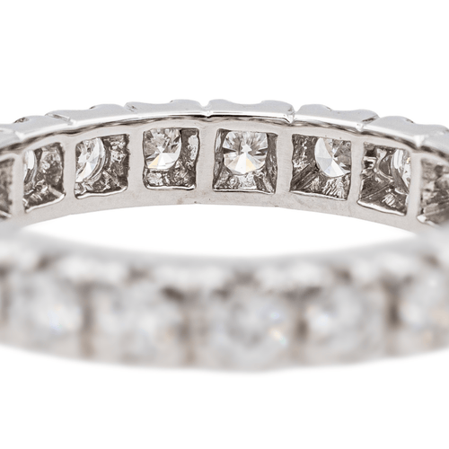 Bague 52 Bague alliance américaine en or blanc 18 carats et diamants 58 Facettes 3743723CN