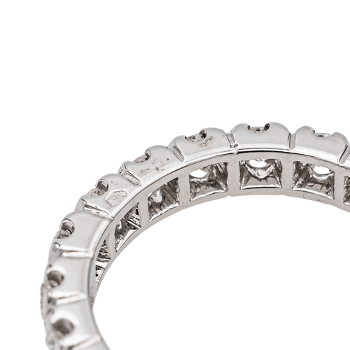 Bague 52 Bague alliance américaine en or blanc 18 carats et diamants 58 Facettes 3743723CN
