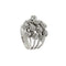 Bague Bague bouquet - Bague bandeau en or blanc 18 ct et diamants 58 Facettes 37456