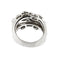 Bague Bague bouquet - Bague bandeau en or blanc 18 ct et diamants 58 Facettes 37456
